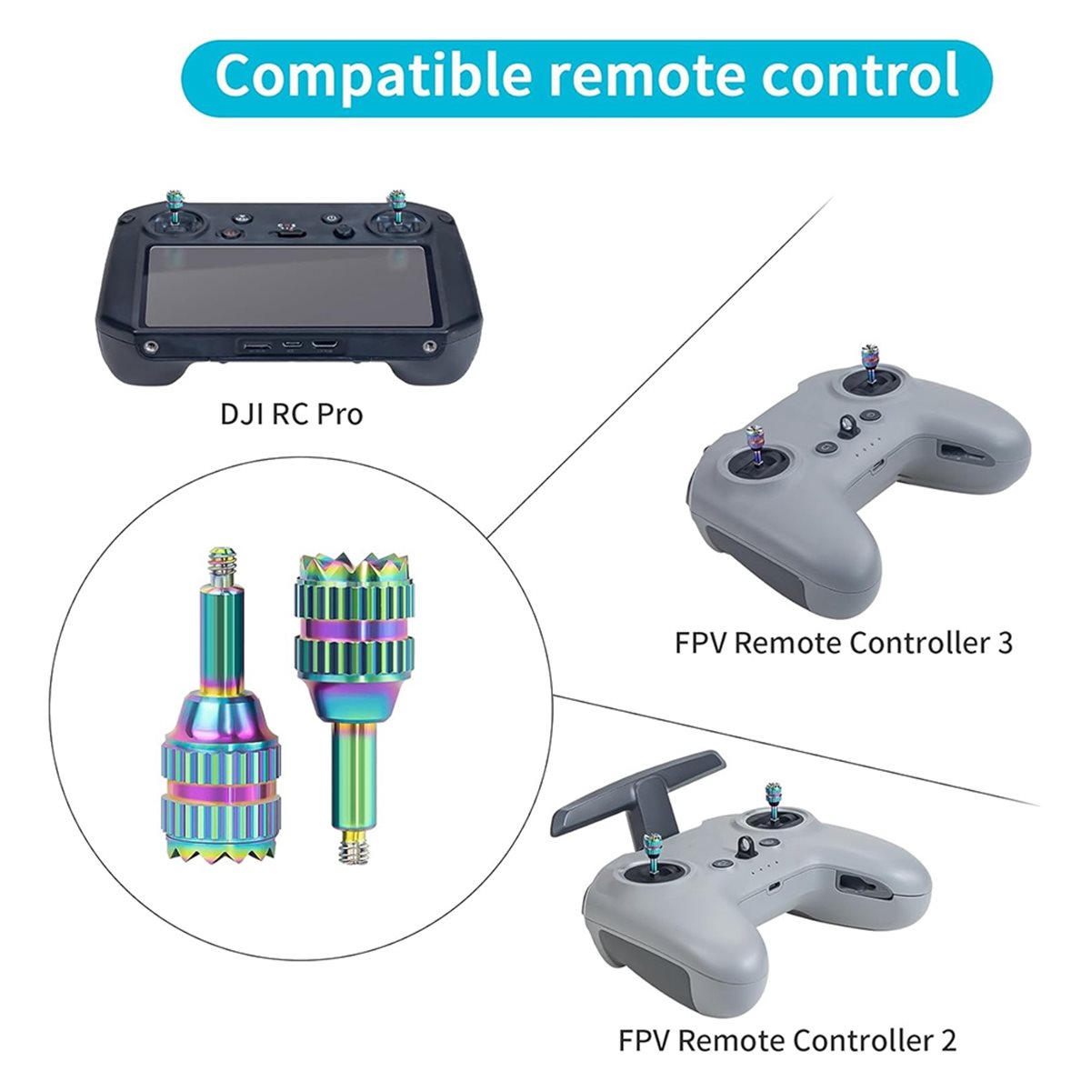Drone Control Stick - DT75BG 4 Buah Joystick Kontrol Logam