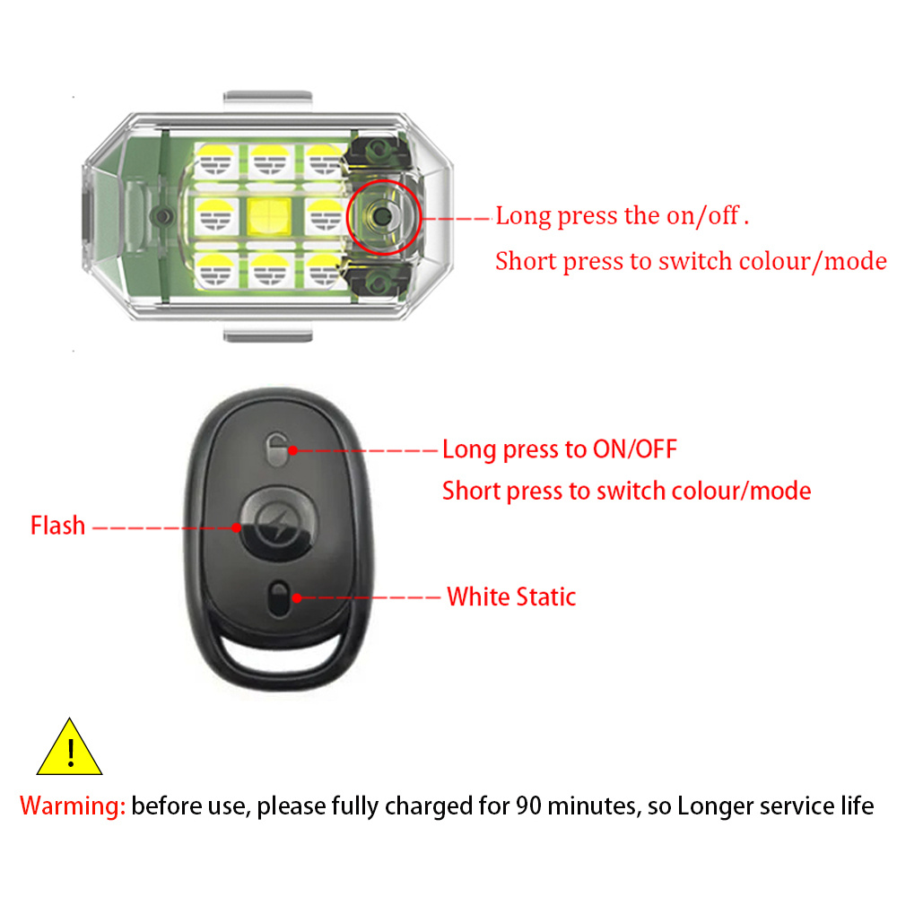 2PCS/4PCS Lampu Strobo LED Nir - Drone Strobe Light ulasan dan harga