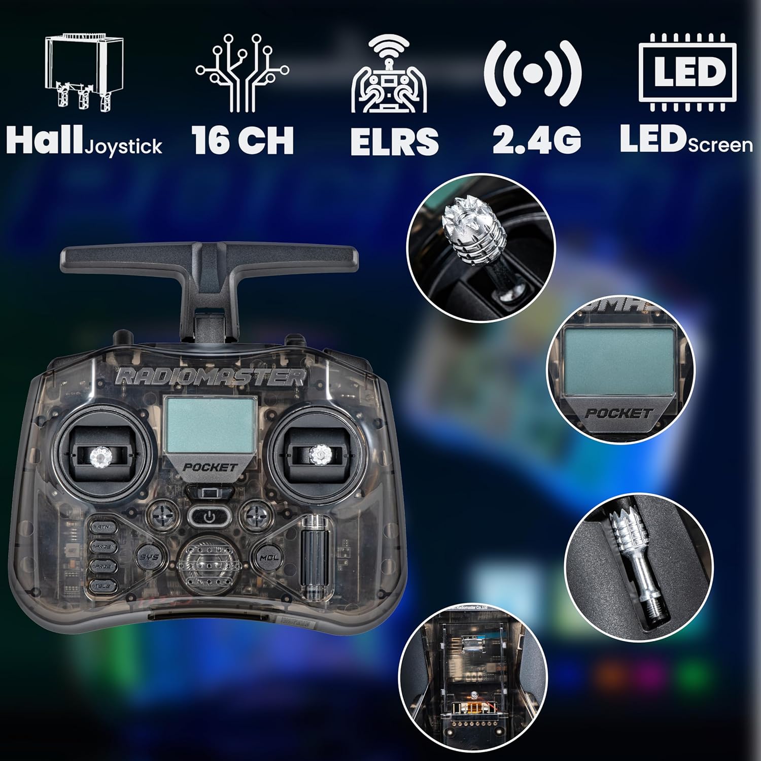 RadioMaster POCKET P16 2.4G Ra - Drone Control Stick ulasan dan harga