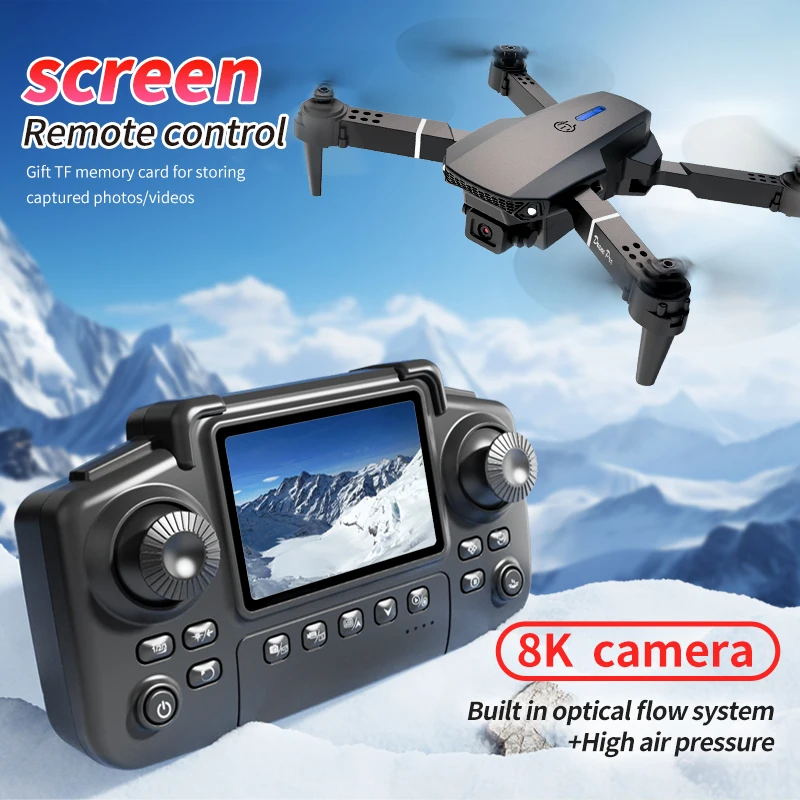 Drone E88 PRO Profesional deng - Drone Controller Screen ulasan dan harga