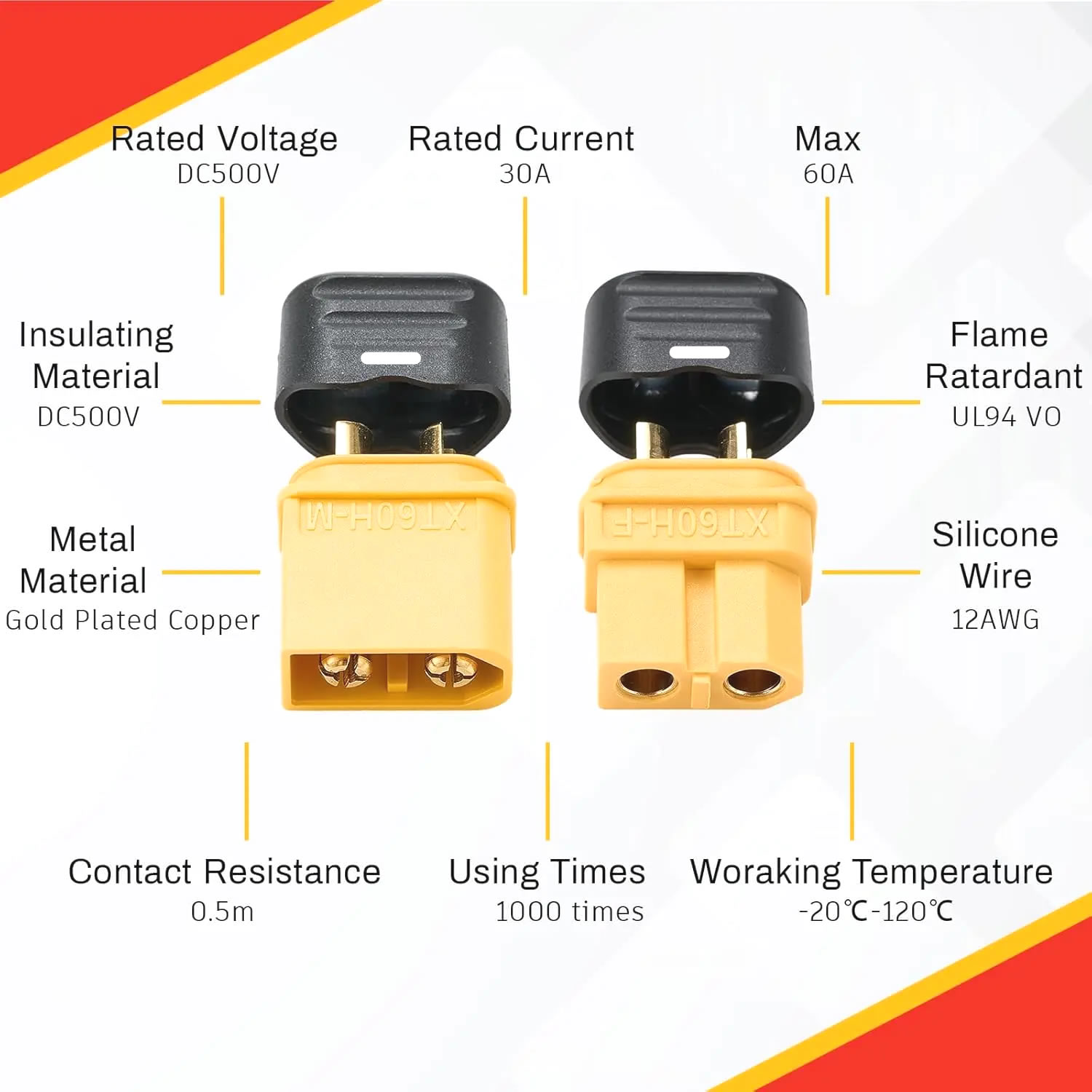 Konektor XT60 dengan Selubung  - Drone Battery Adapter ulasan dan harga
