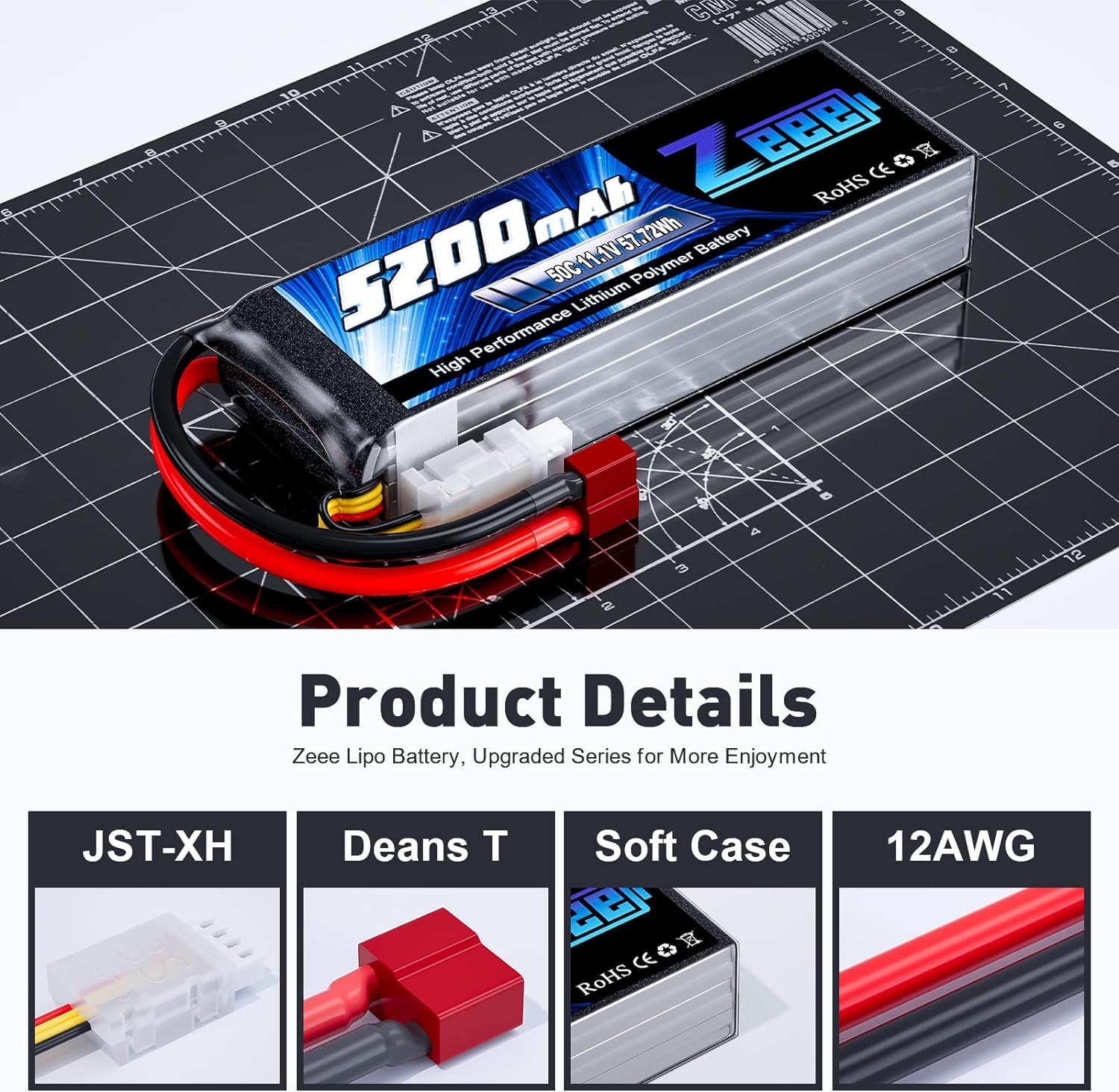 1/2unit Zeee 11.1V 50C 5200mAh - Drone Controller Hood ulasan dan harga